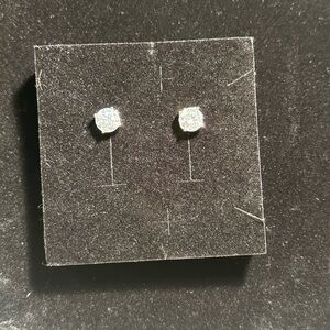 Sterling Silver Cubic Zirconia Round 9mm Screwback Stud Earrings